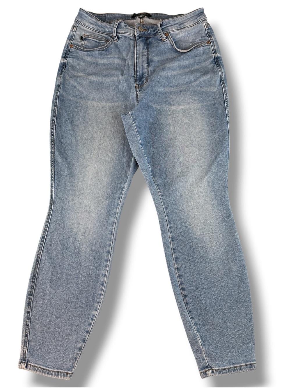 Judy Blue Light Wash Women's Kimberly Tummy Control Straight Jeans Sz 16W Casual